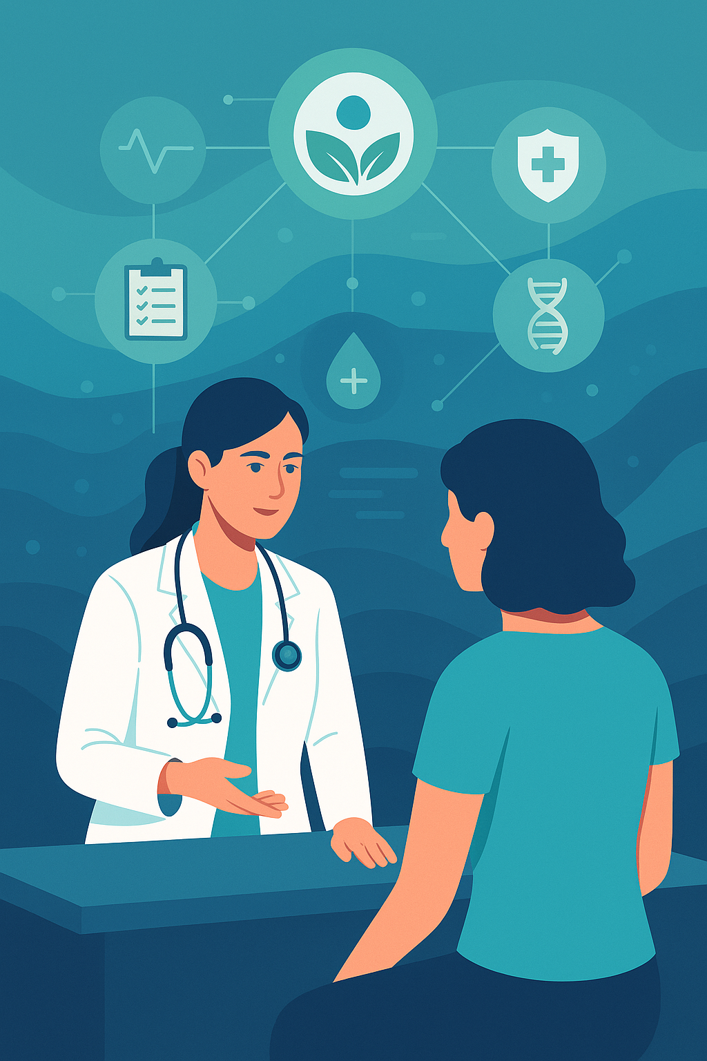 Doctor discussing functional medicine with patient