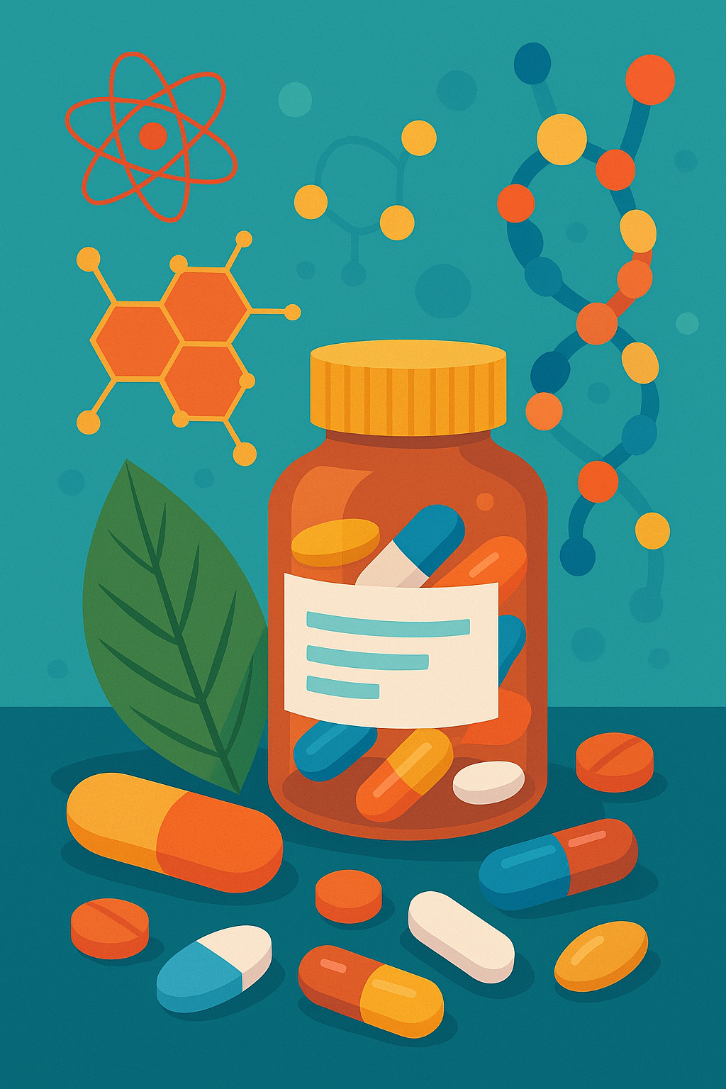 Bottle of capsules representing hormone and supplement therapies